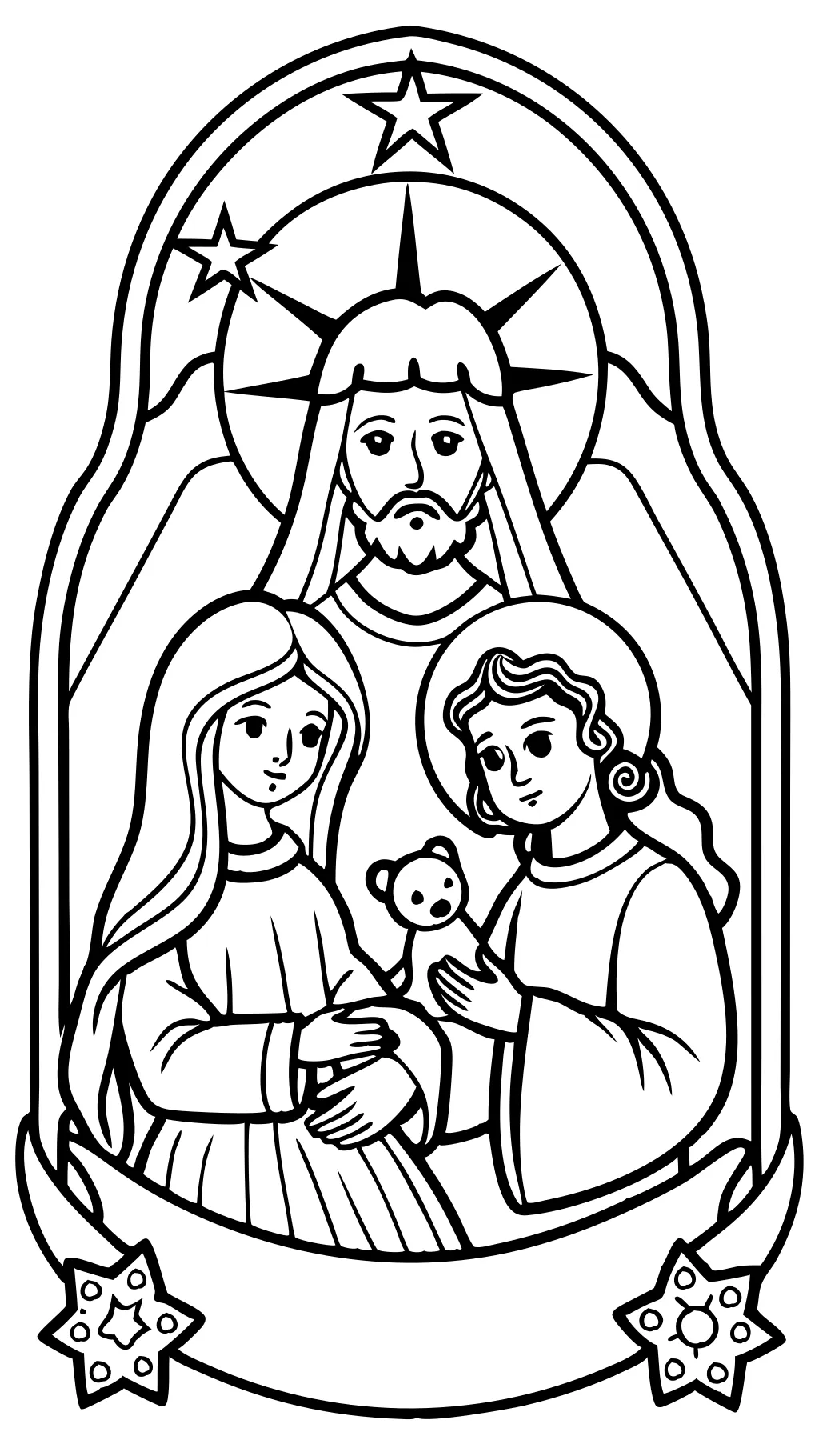 coloring pages of the holy family